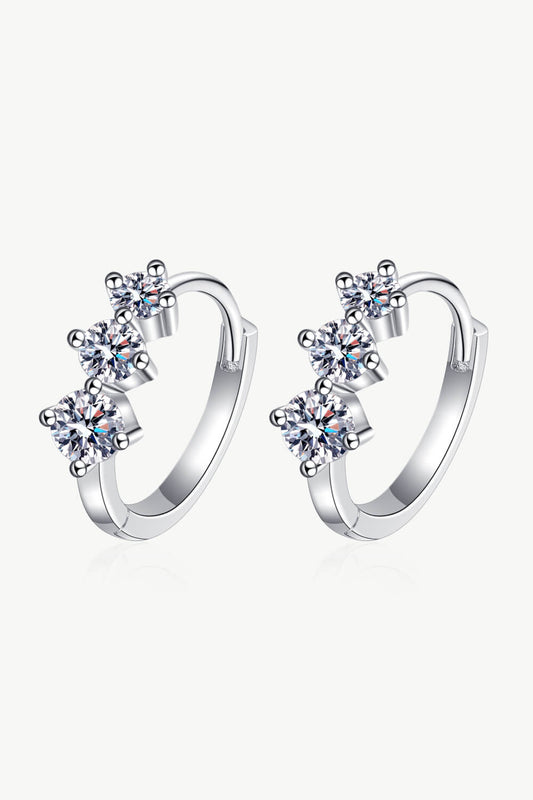 Moissanite Huggie Earrings