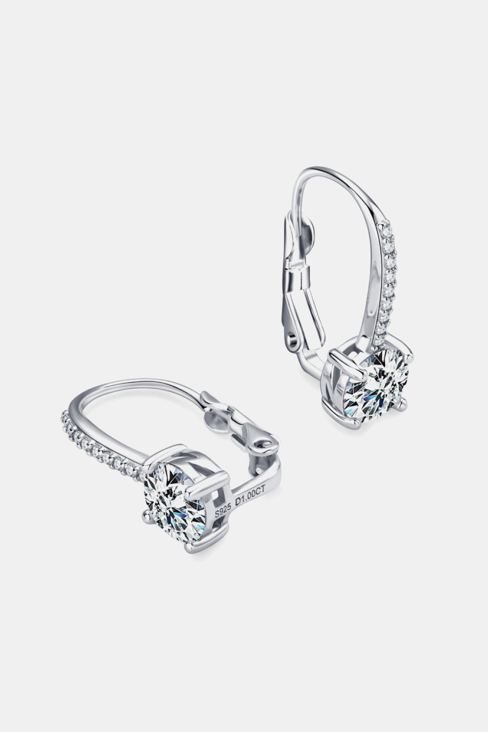 2 Carat Moissanite Earrings