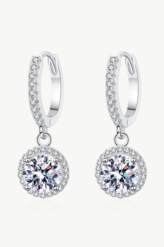 2 Carat Moissanite Drop Earrings