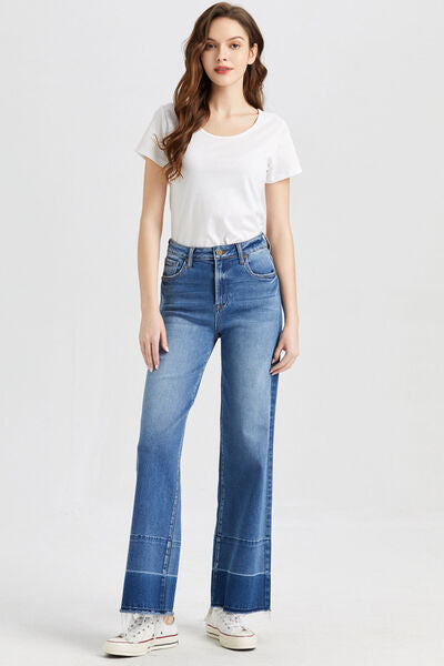 BAYEAS High Waist Cat's Whisker Wide Leg Jeans