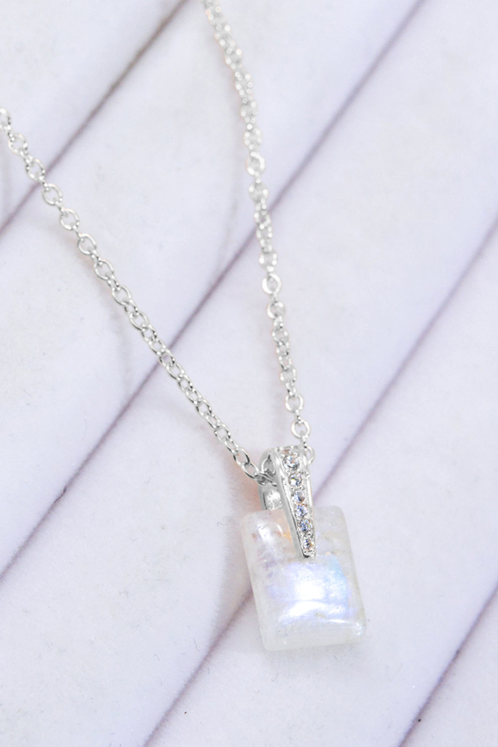 Natural Moonstone Pendant Necklace