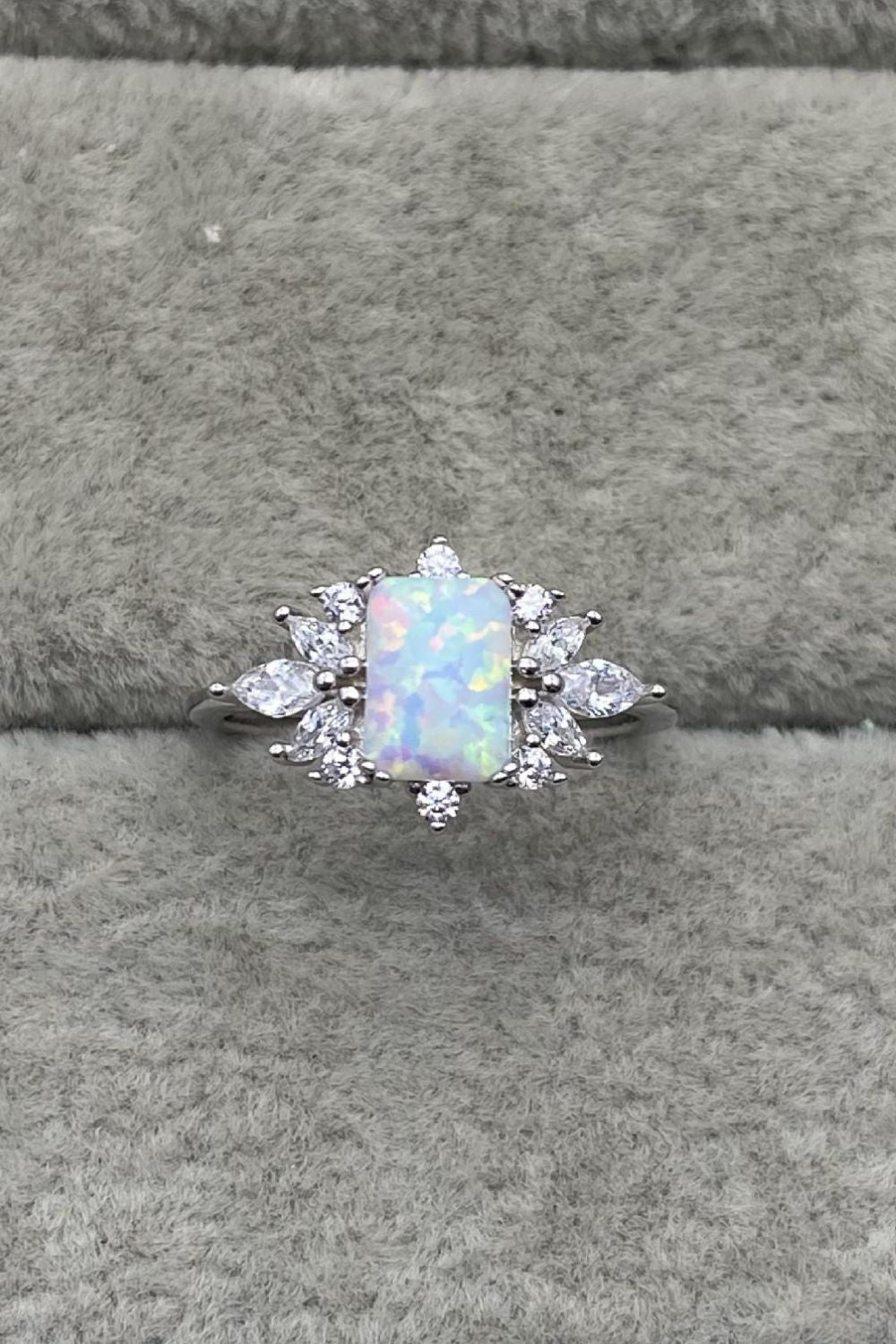 Zircon and Opal Fashion Ring