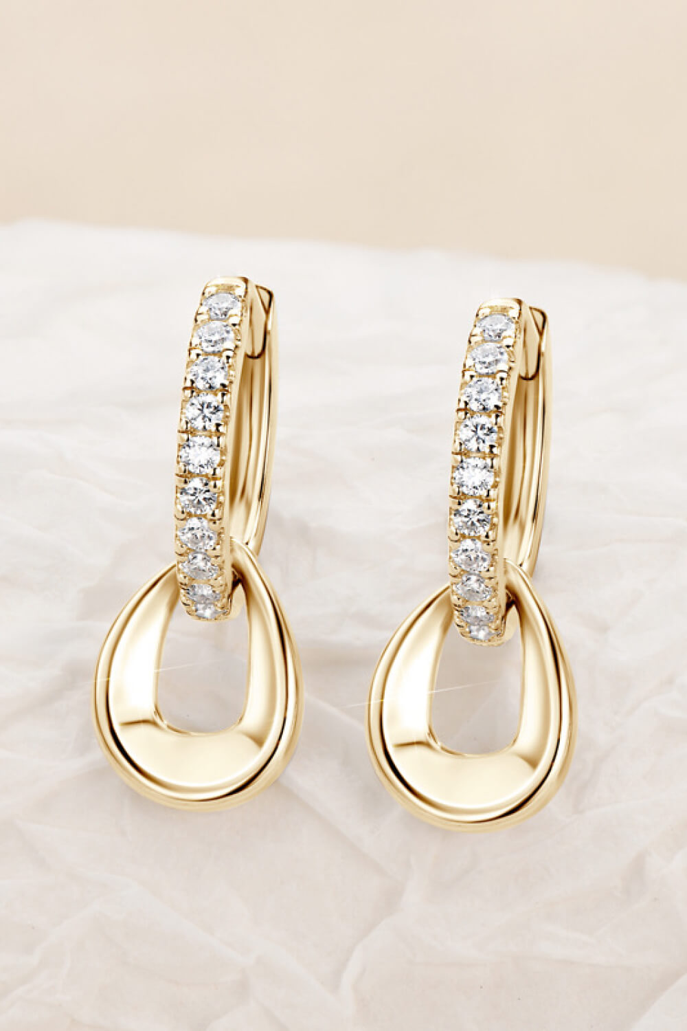 Moissanite Double Hoop Earrings (2 Colors)