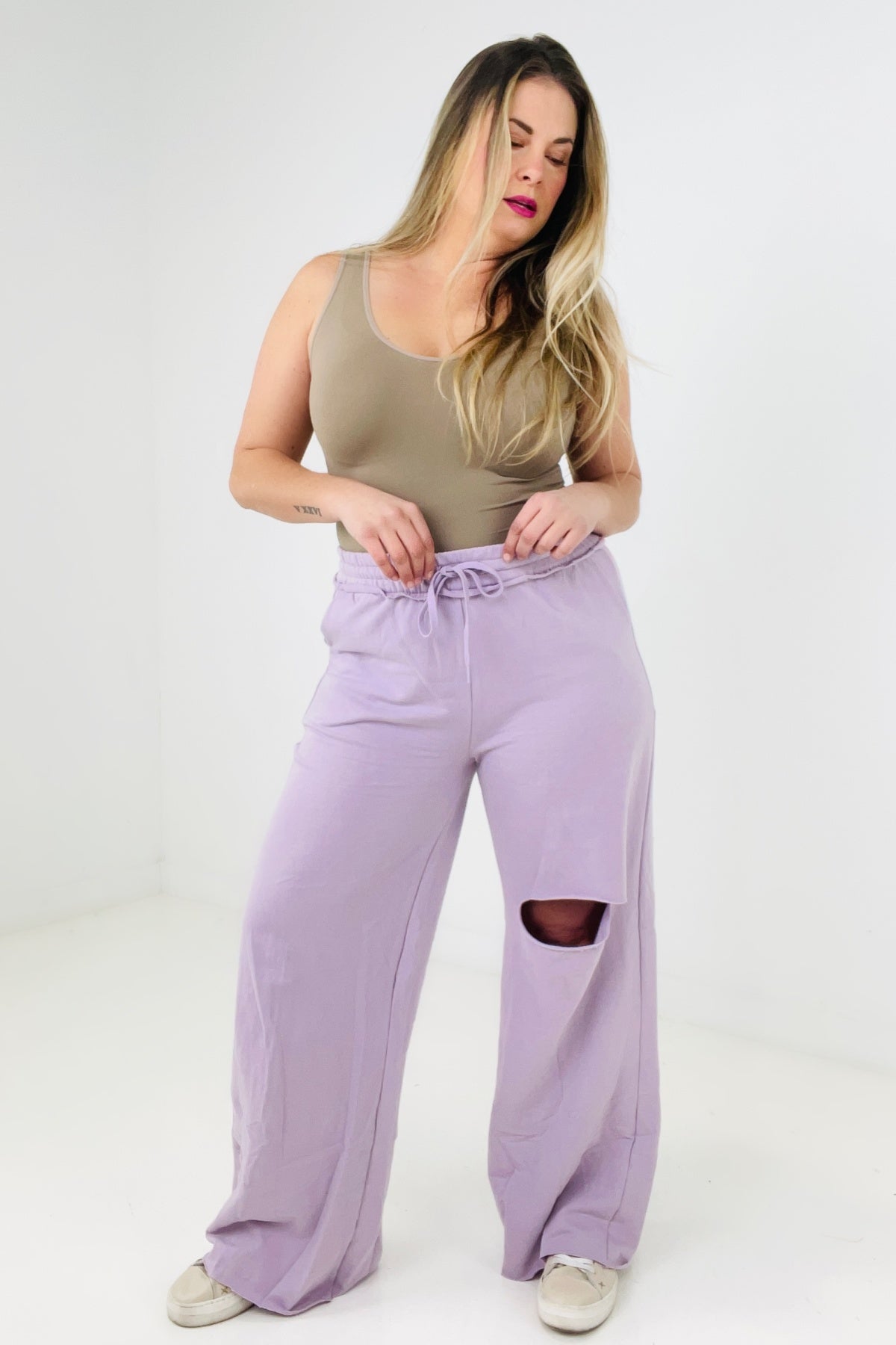 Distressed Knee French Terry Sweats (5 NEW Colors)