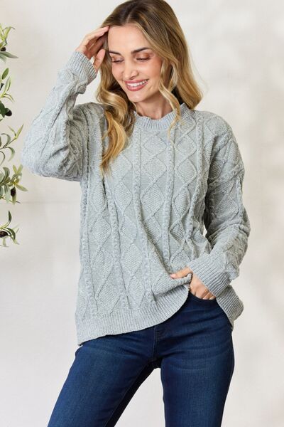 True Class Cable Knit Sweater