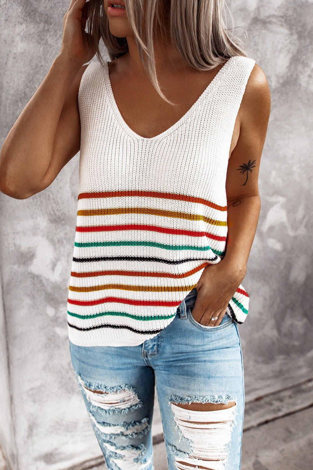 Vienna Striped Knit Tank (4 Colors)