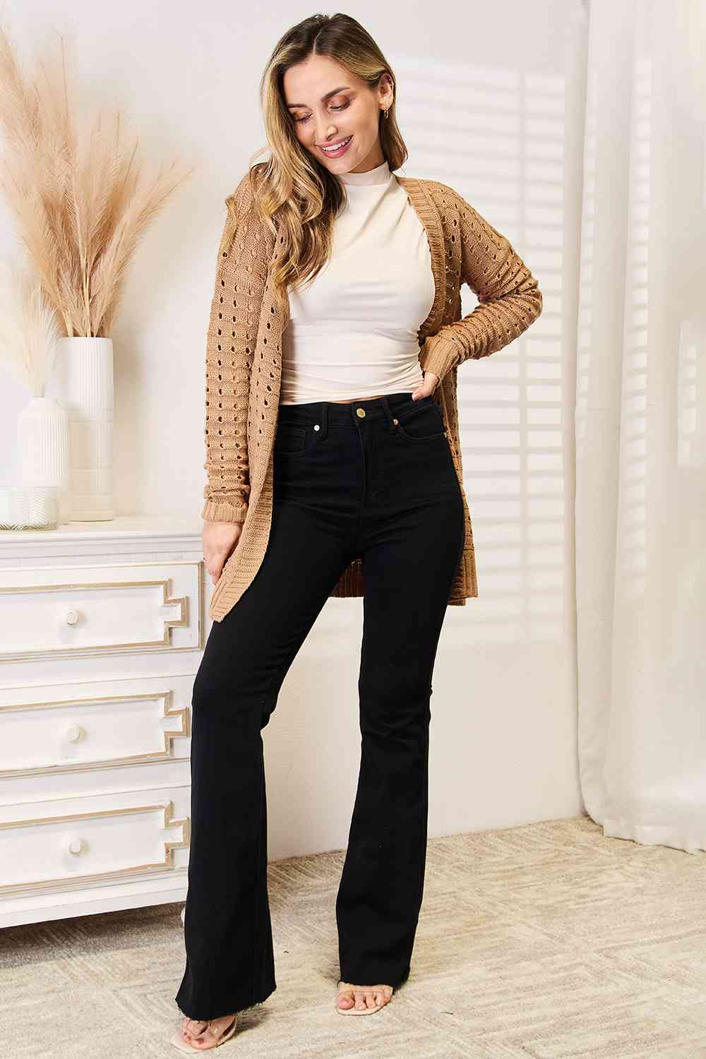 Danica Open Work Cardigan