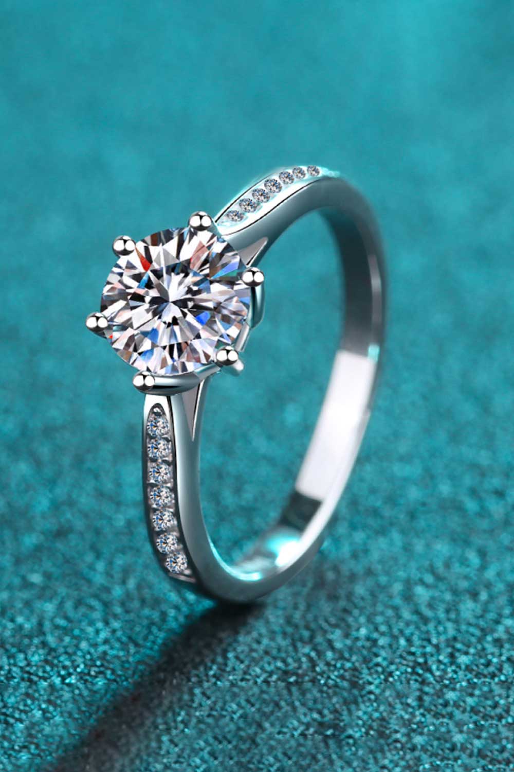 Sterling Silver Moissanite Ring