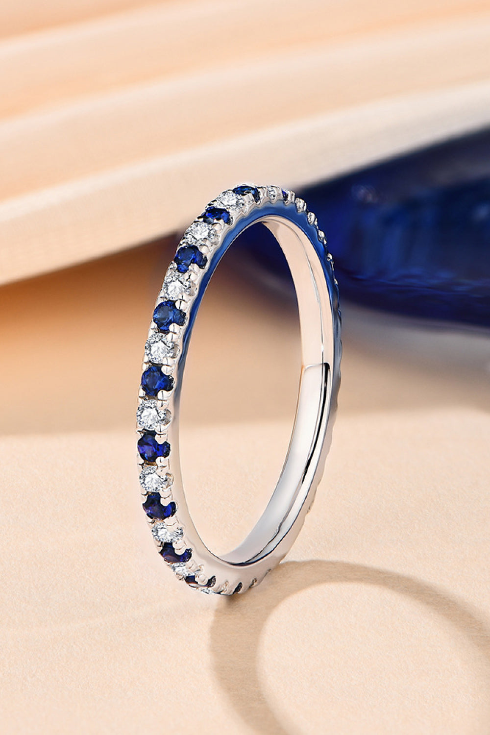 Moissanite Sapphire Ring