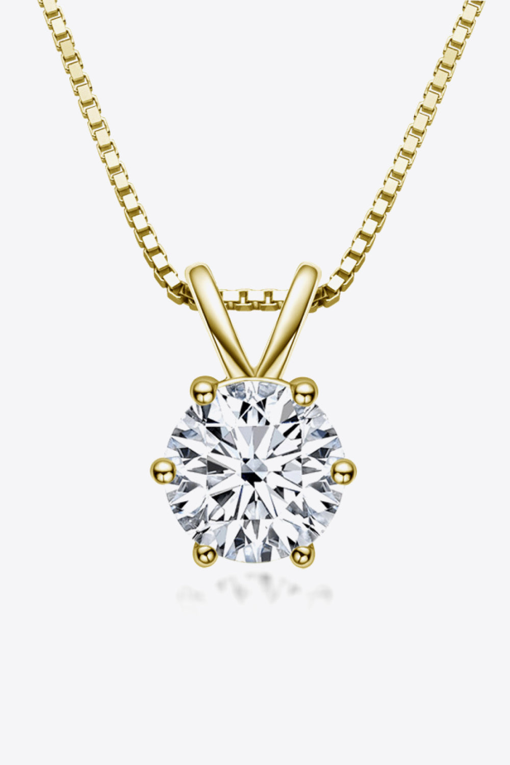 1 Carat Moissanite Pendant Necklace