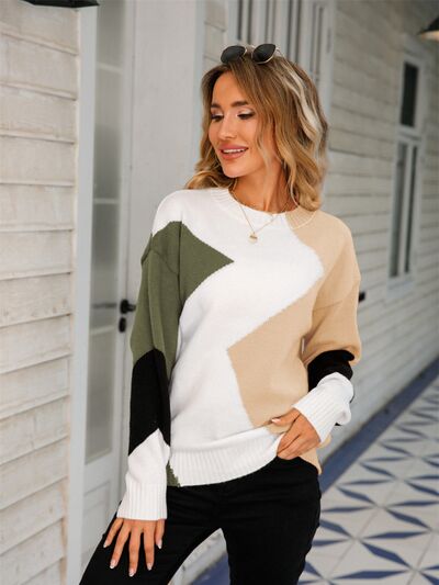 Zena Color Block Sweater