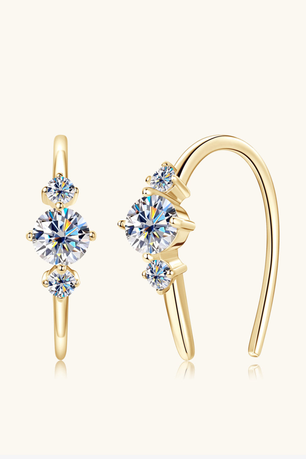 Moissanite Loop Earrings