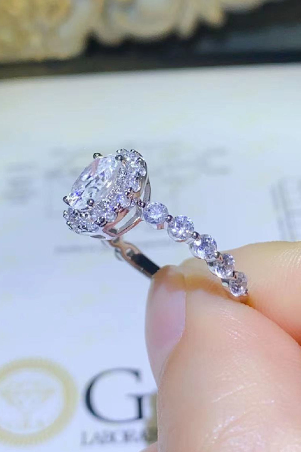 Adored 1 Carat Moissanite Halo Ring