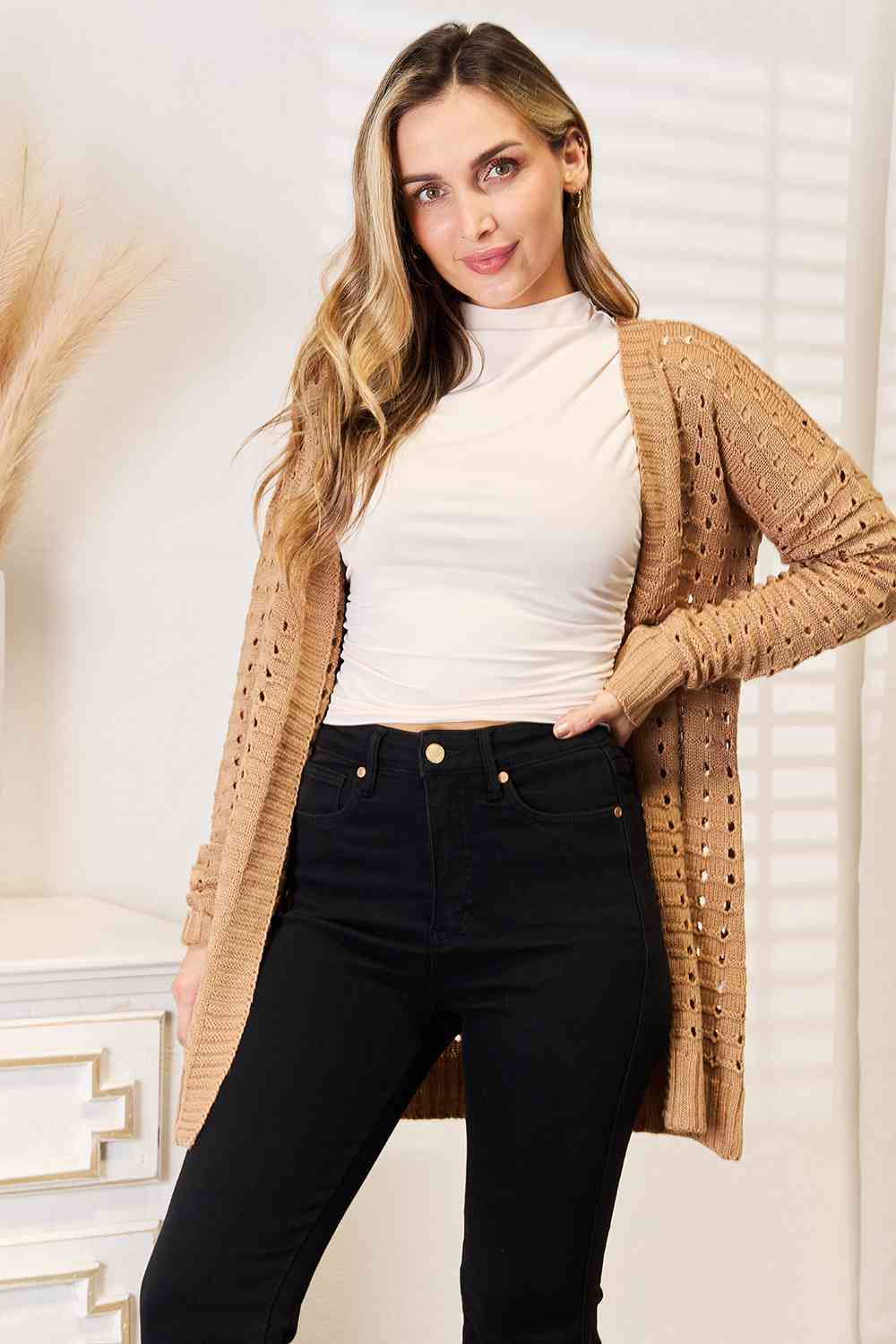 Danica Open Work Cardigan