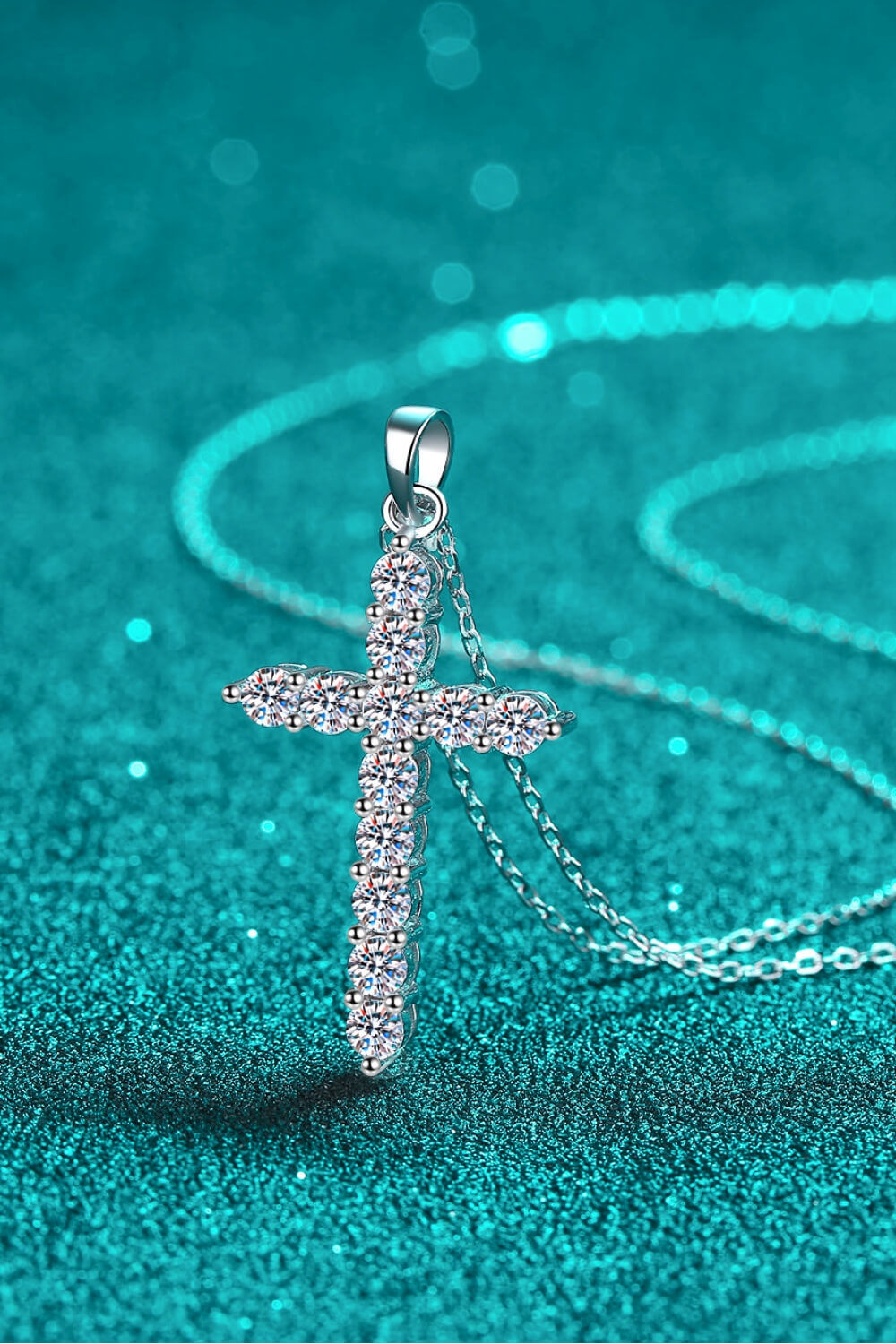 Cross Moissanite Necklace