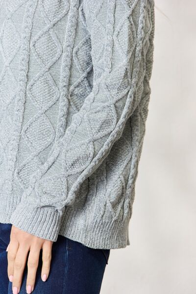 True Class Cable Knit Sweater