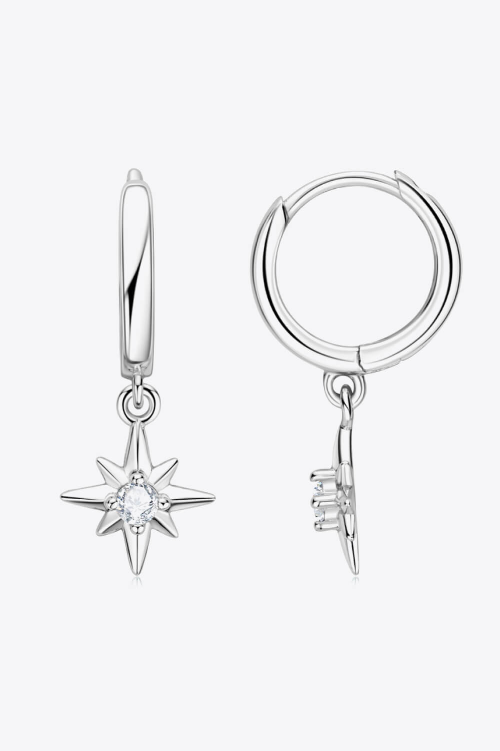 Moissanite Star Drop Earrings (2 Metal Colors)