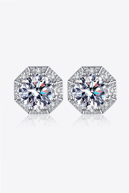 2 Carat Moissanite Stud Earrings