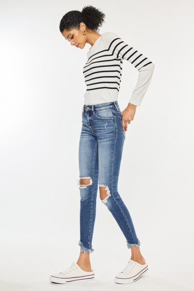 Kancan Distressed Ankle Skinny Jeans