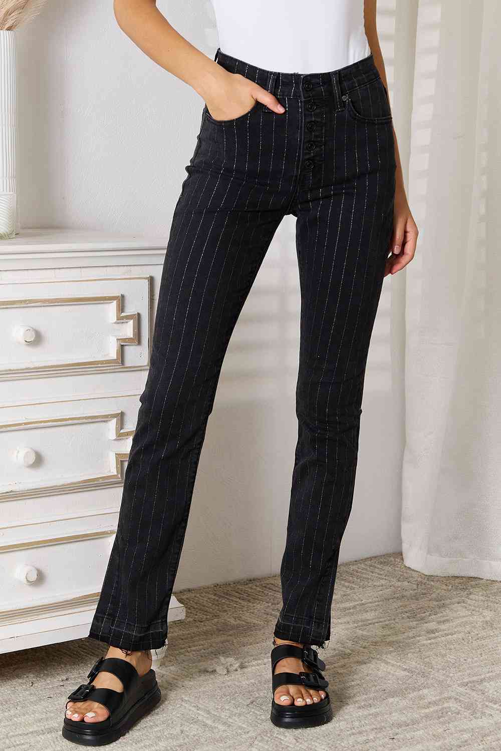 Kancan Striped Jeans with Pockets