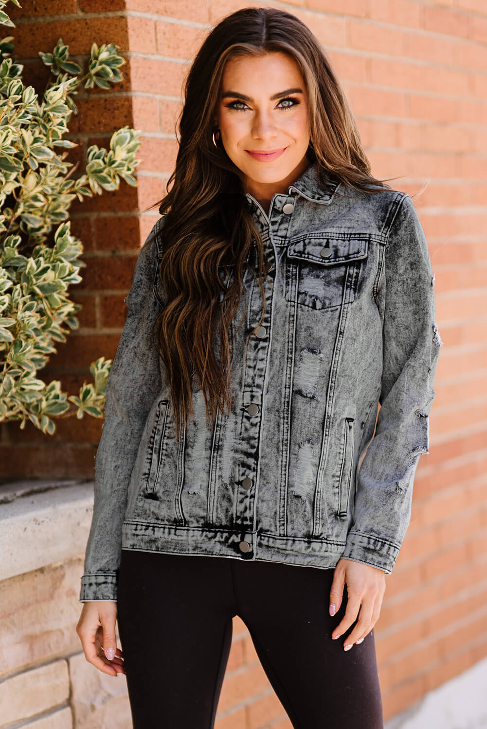 Josie Acid Wash Distressed Denim Jacket (3 colors)