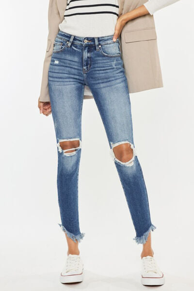 Kancan Distressed Ankle Skinny Jeans