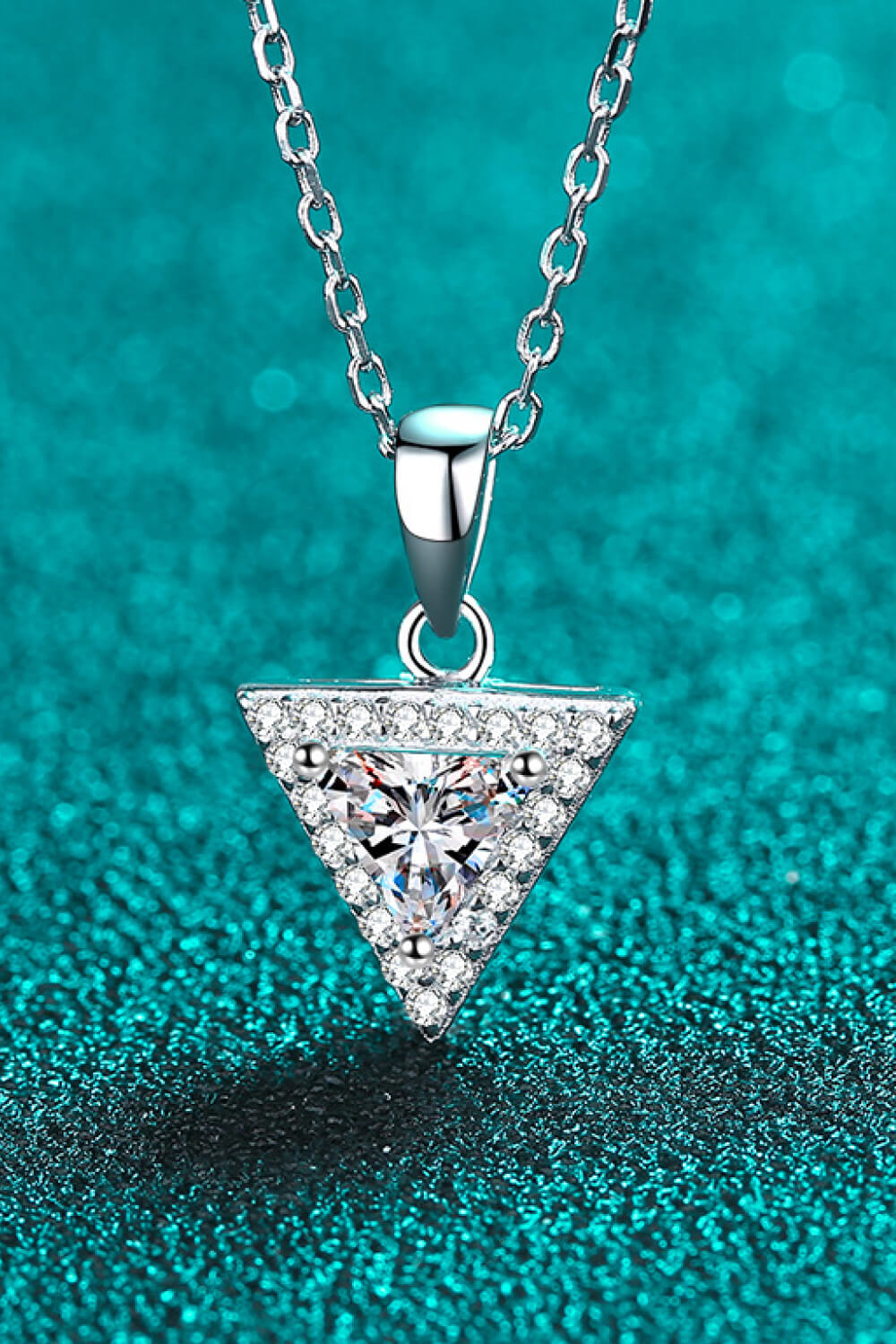 Triangle Moissanite Pendant Necklace