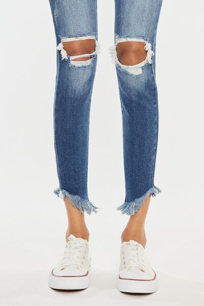 Kancan Distressed Ankle Skinny Jeans