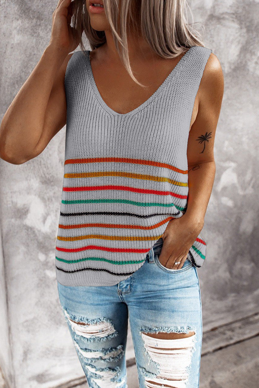 Vienna Striped Knit Tank (4 Colors)