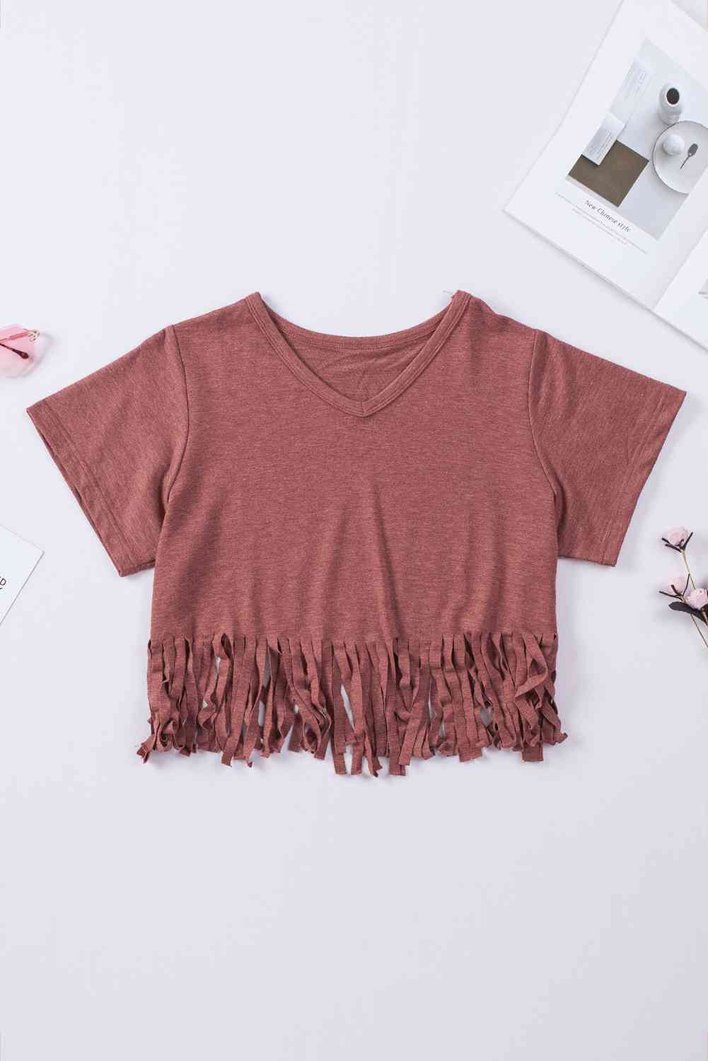 Shania Fringe Hem Tee