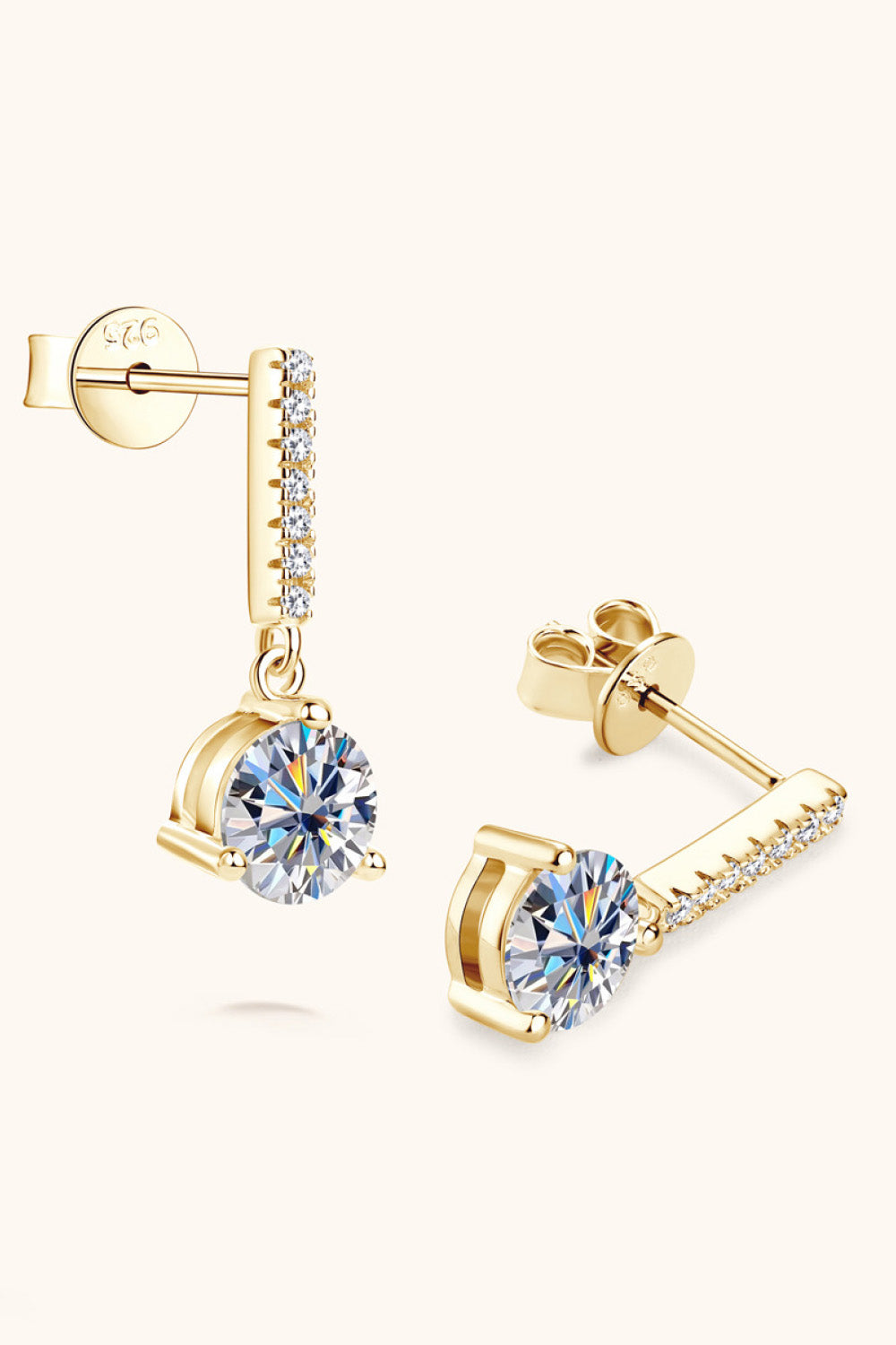 2 Carat Moissanite Drop Earrings (2 Metal Colors)