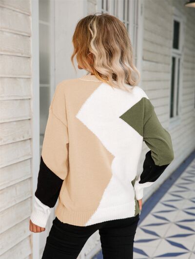 Zena Color Block Sweater