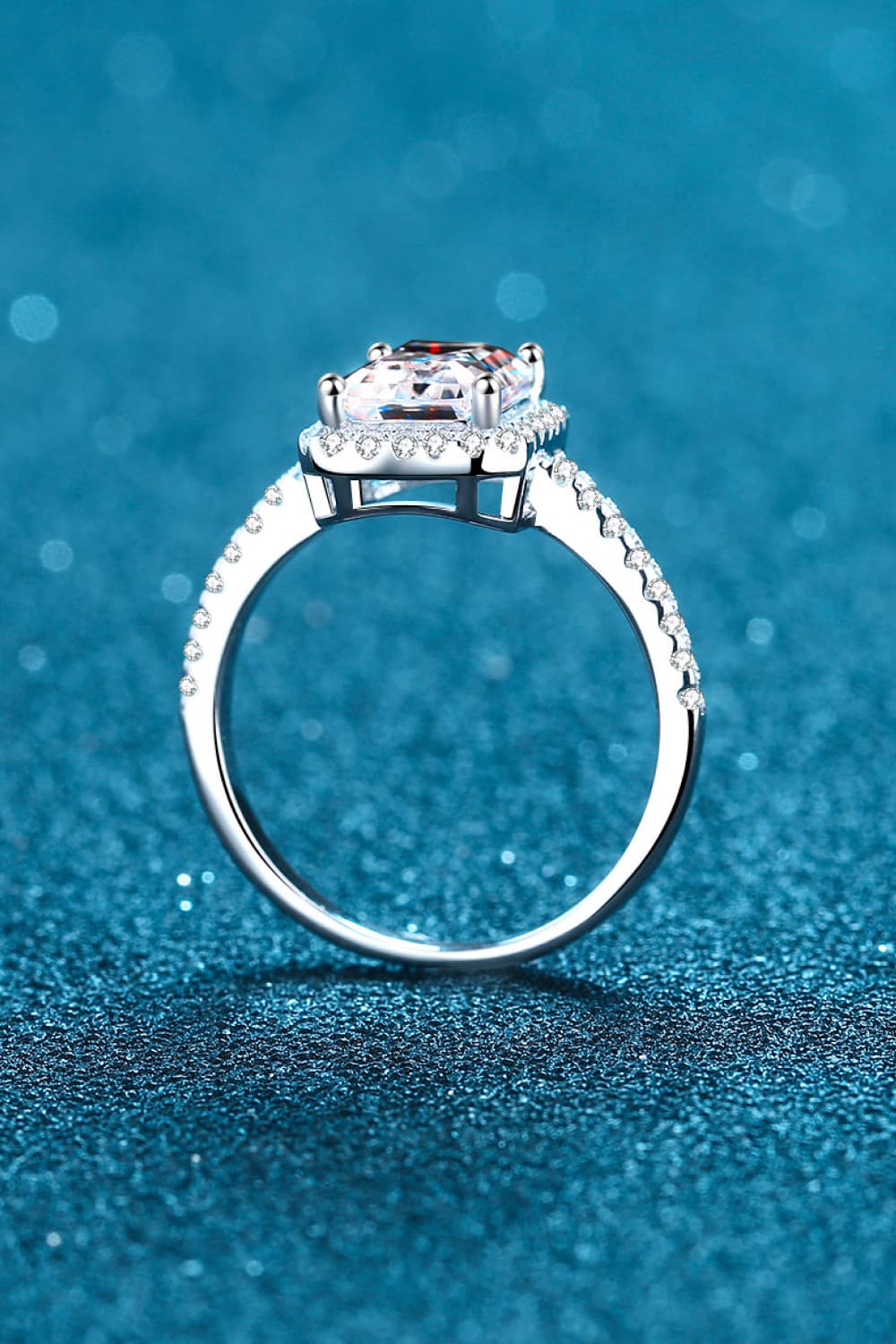 2 Carat Moissanite Halo Ring