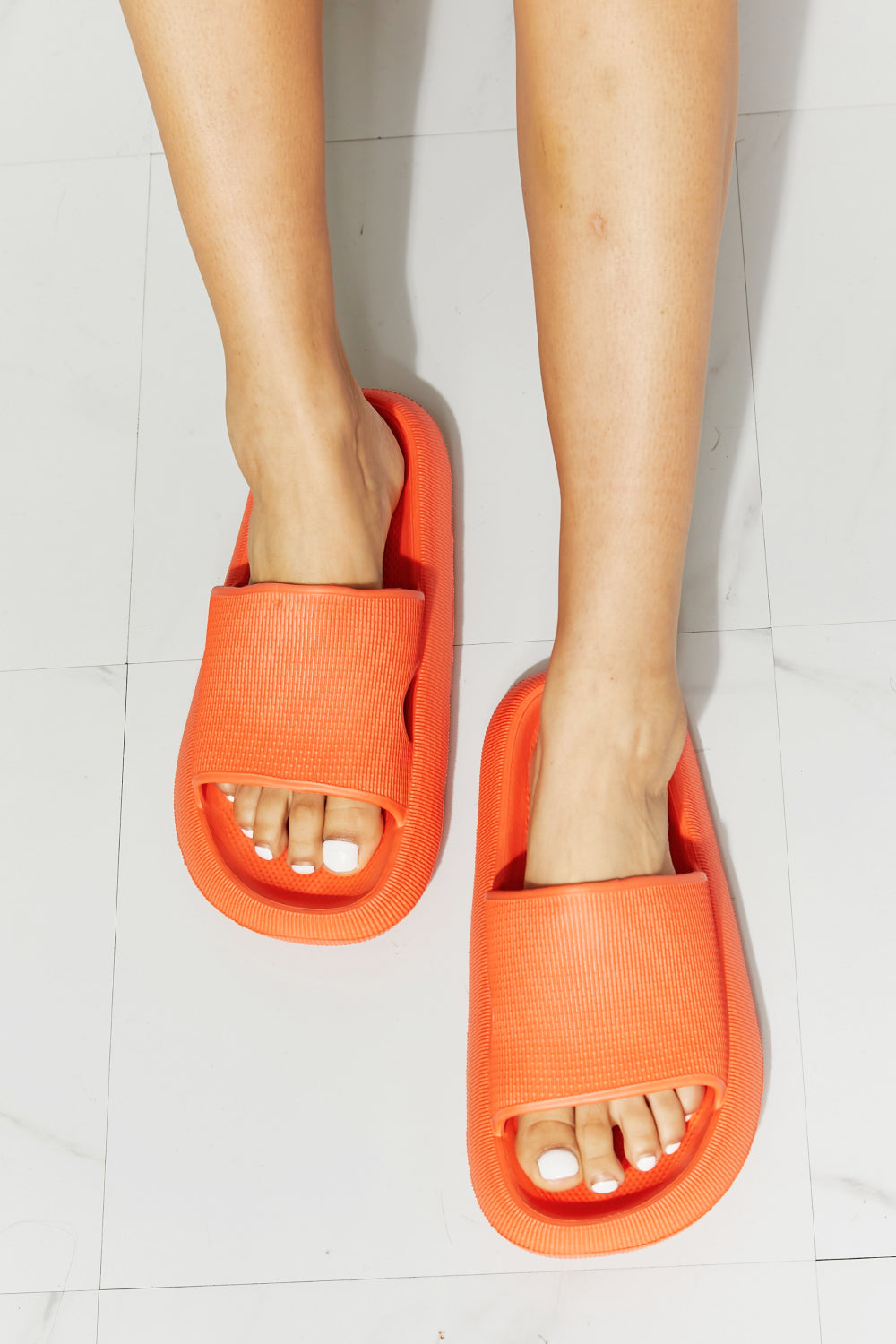 MMShoes Open Toe Slide in Orange