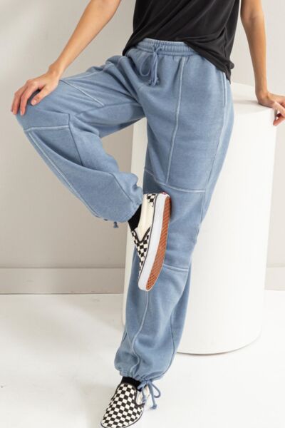 Hannah Stitched Drawstring Sweatpants