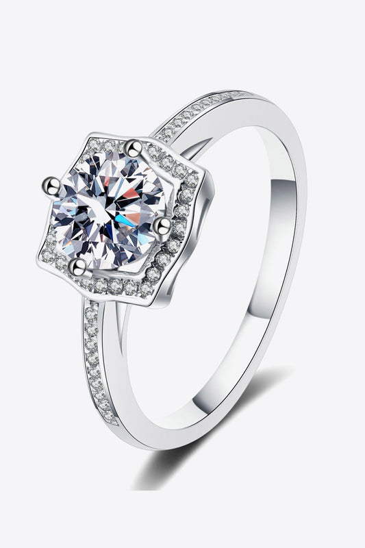 1 Carat Low Profile Moissanite Ring