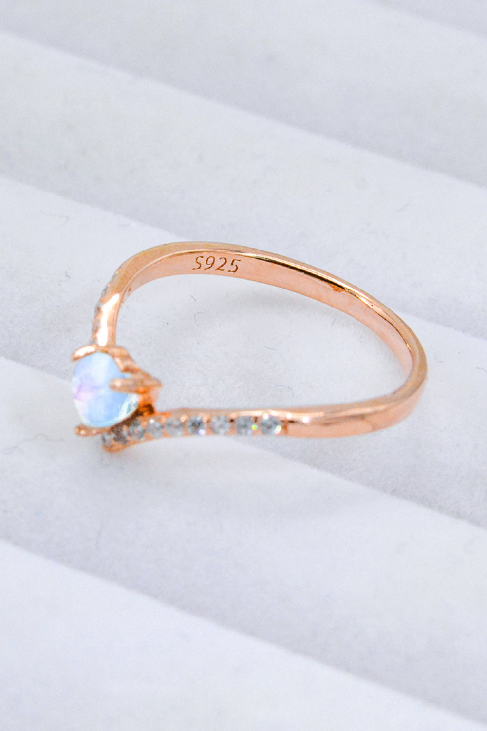 Moonstone Heart-Shaped Ring