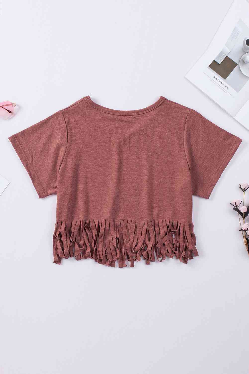 Shania Fringe Hem Tee