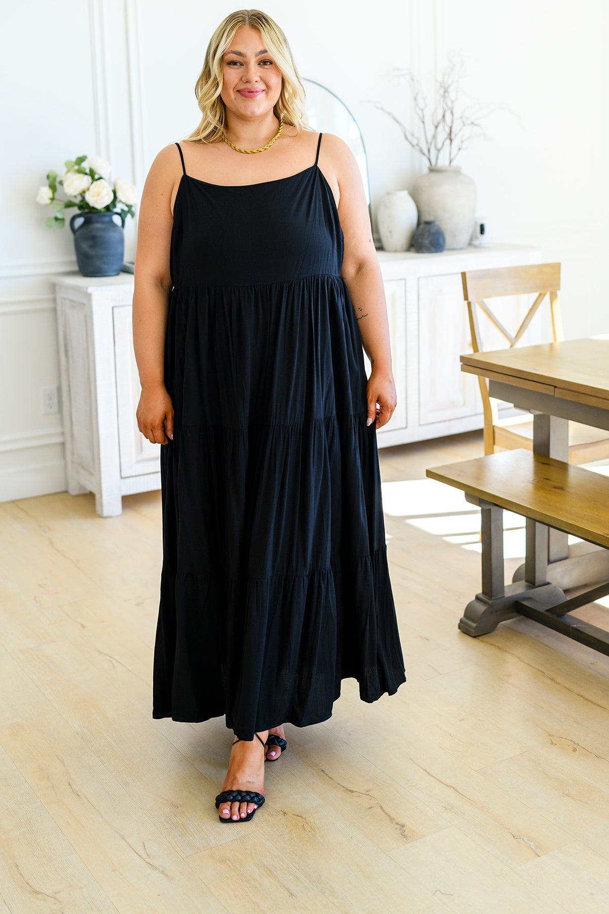 Classically Cool Tiered Maxi Dress