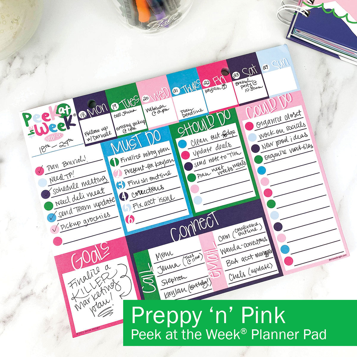 Peek at the Week® Weekly Planner Pad