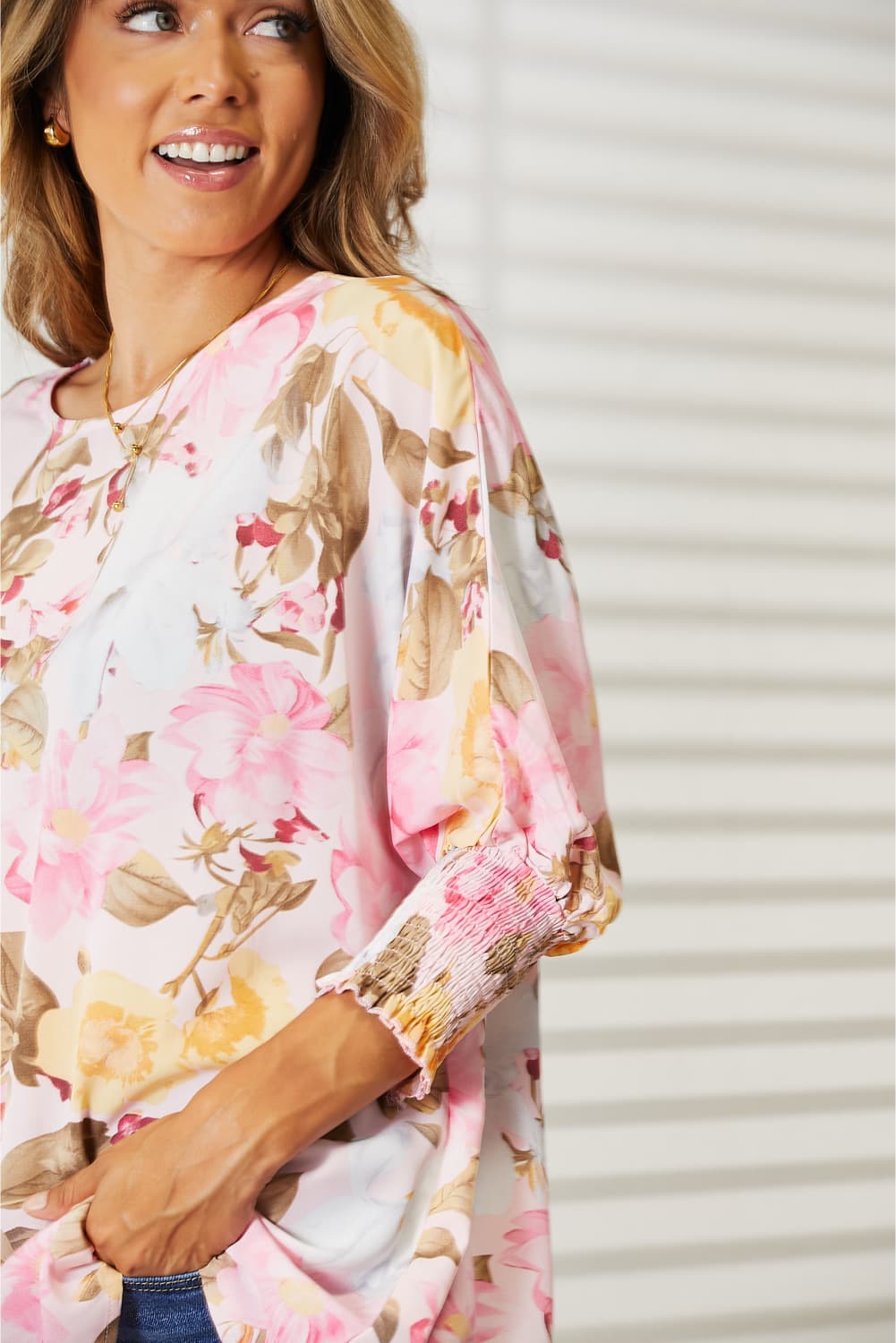 Tiana Three-Quarter Sleeve Top