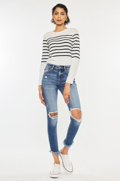 Kancan Distressed Ankle Skinny Jeans