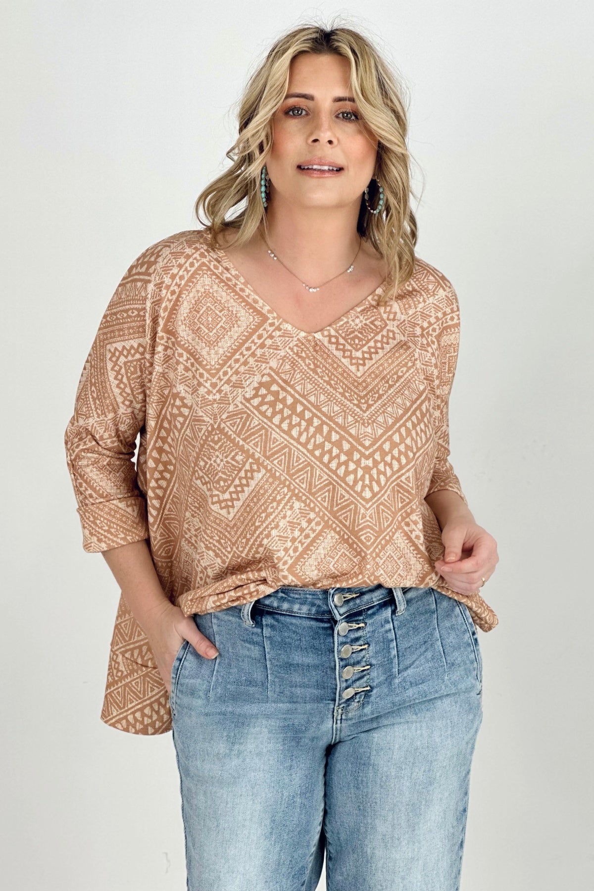 Aztec French Terry Top (2 Colors)