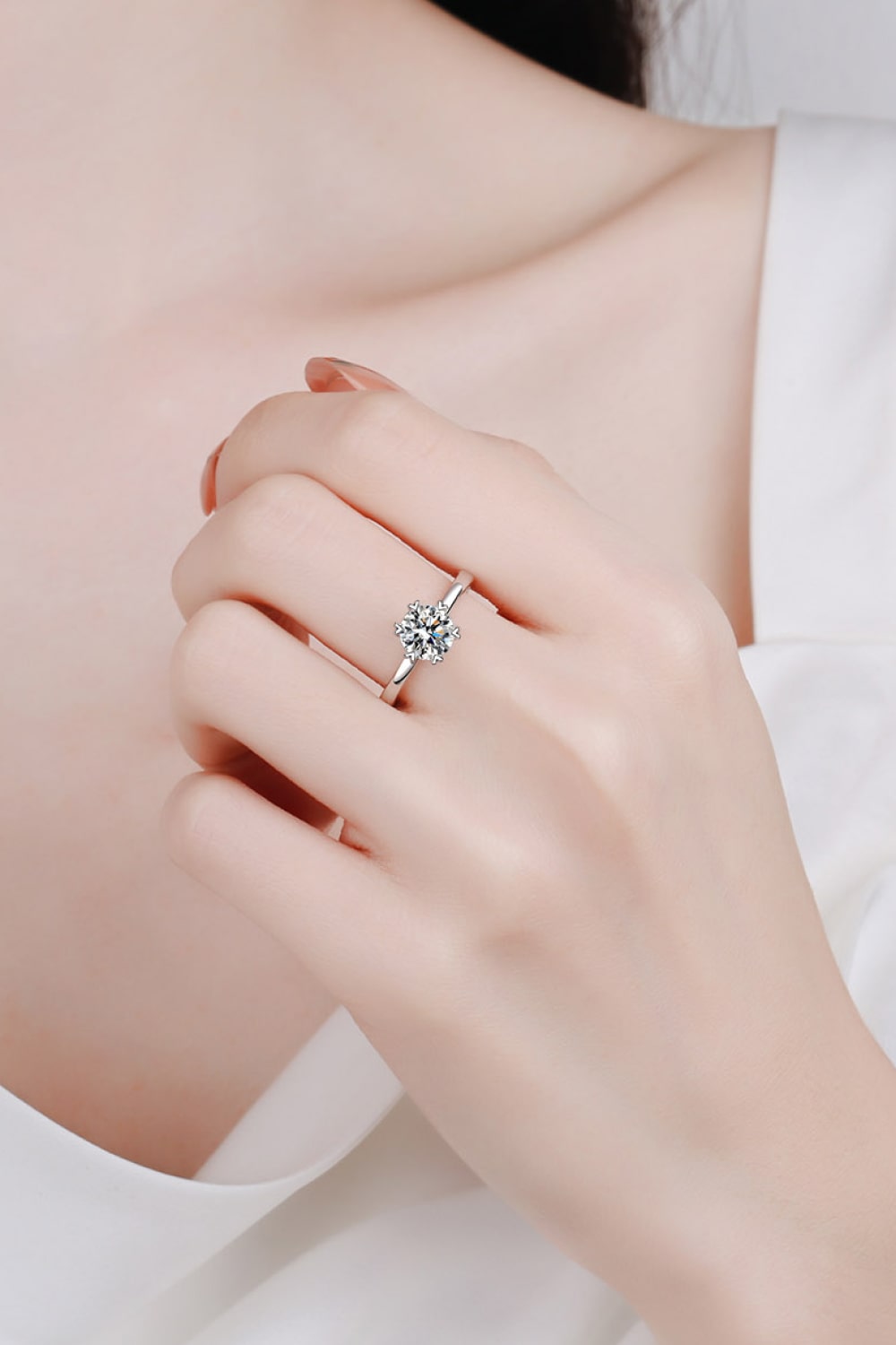 1 Carat Moissanite Ring