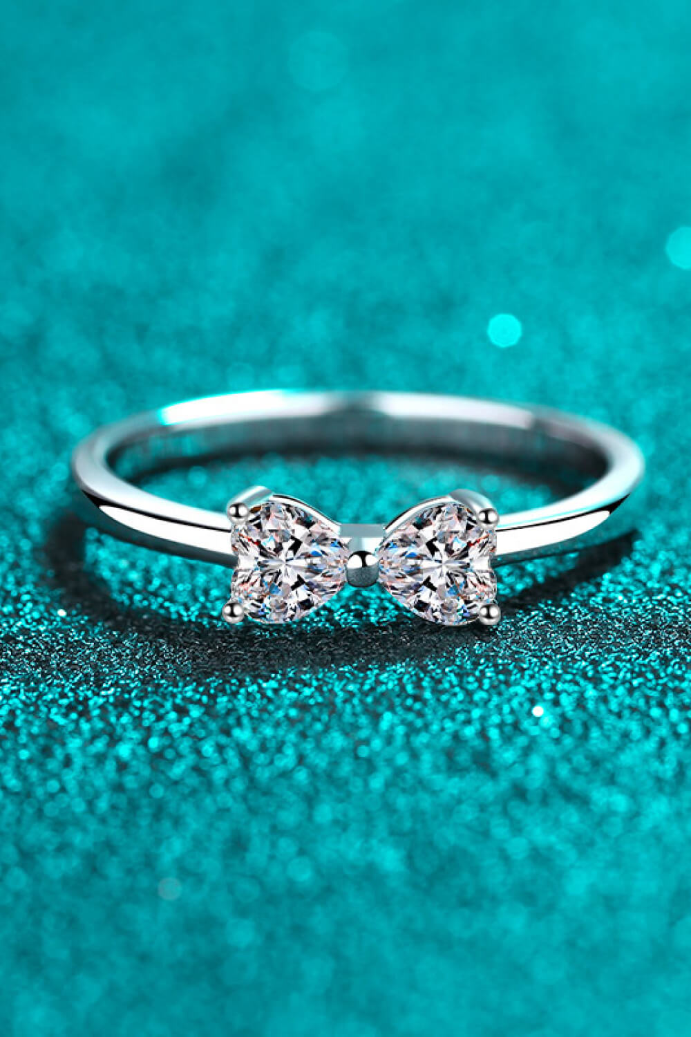 Bow Shaped Moissanite Ring