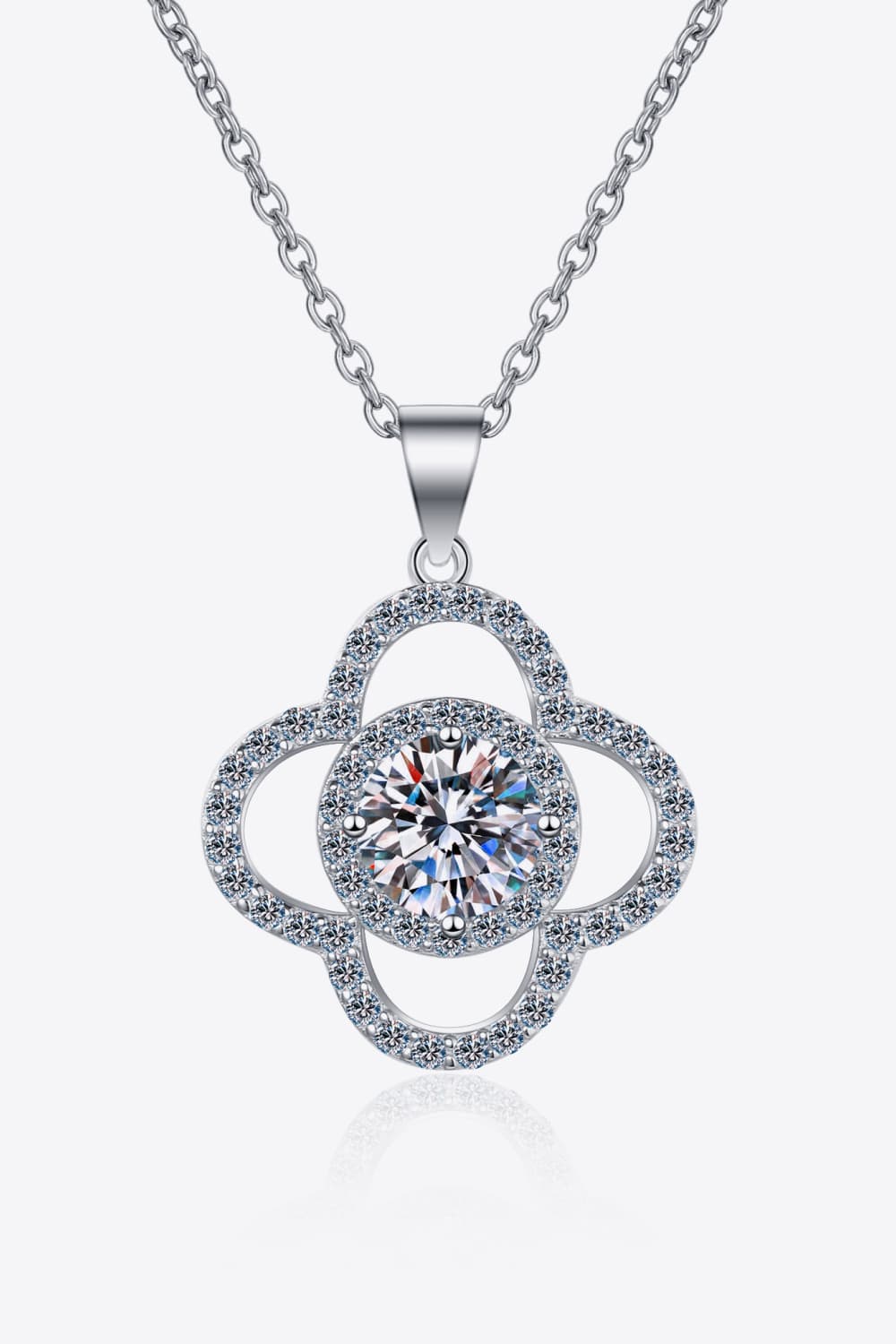 1 Carat Moissanite Geometric Necklace