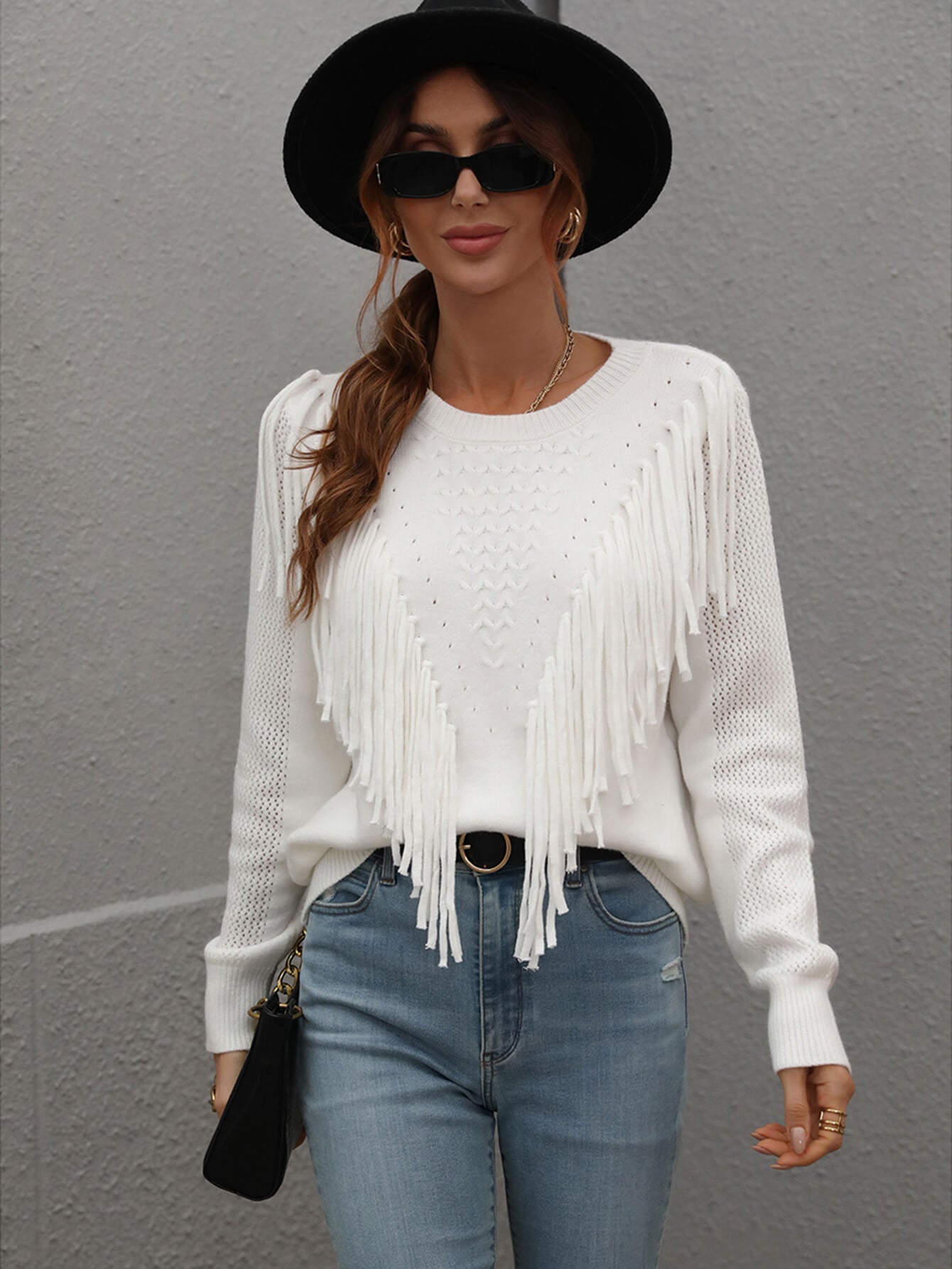 Country Girl Fringe Detail Sweater (5 Colors)