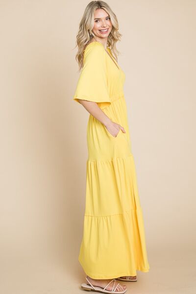 Spring Reverie Backless Tiered Dress