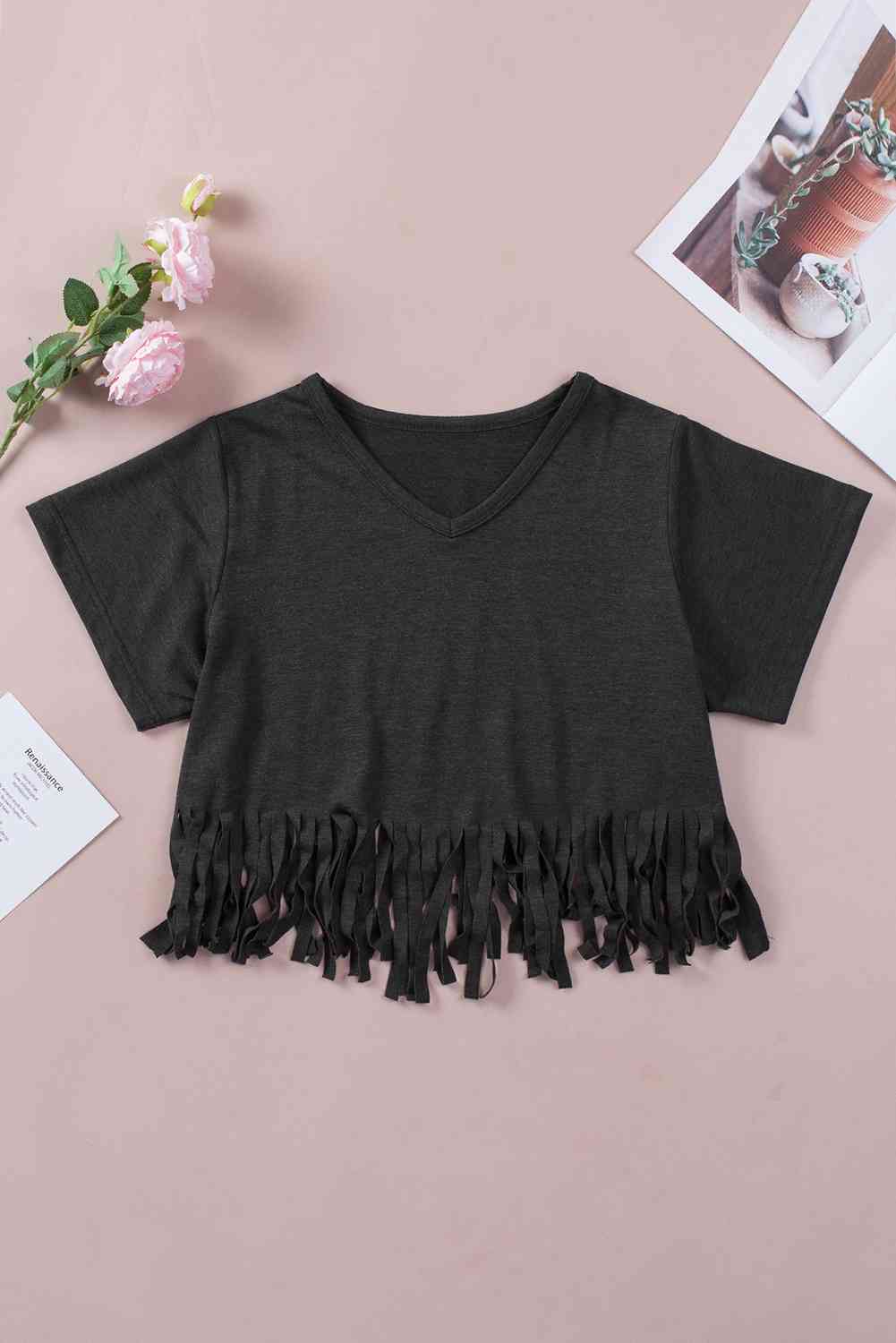 Shania Fringe Hem Tee