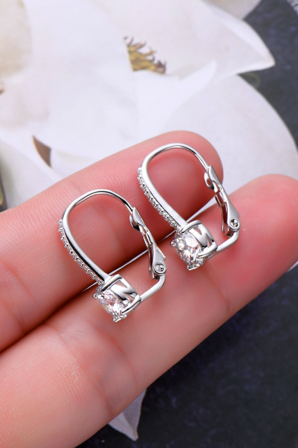 2 Carat Moissanite Earrings